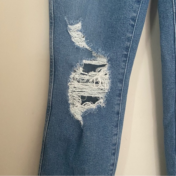 Good American Good Curve Straight Jeans GCS144T High Waist Distressed Sz 6 W 28 - Picture 6 of 10